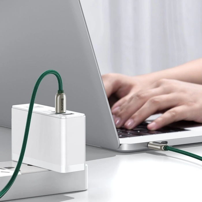 Kabel Baseus CATSK-B06 USB-C - USB-C PD 100W 5A 480Mb/s 1m - zielony