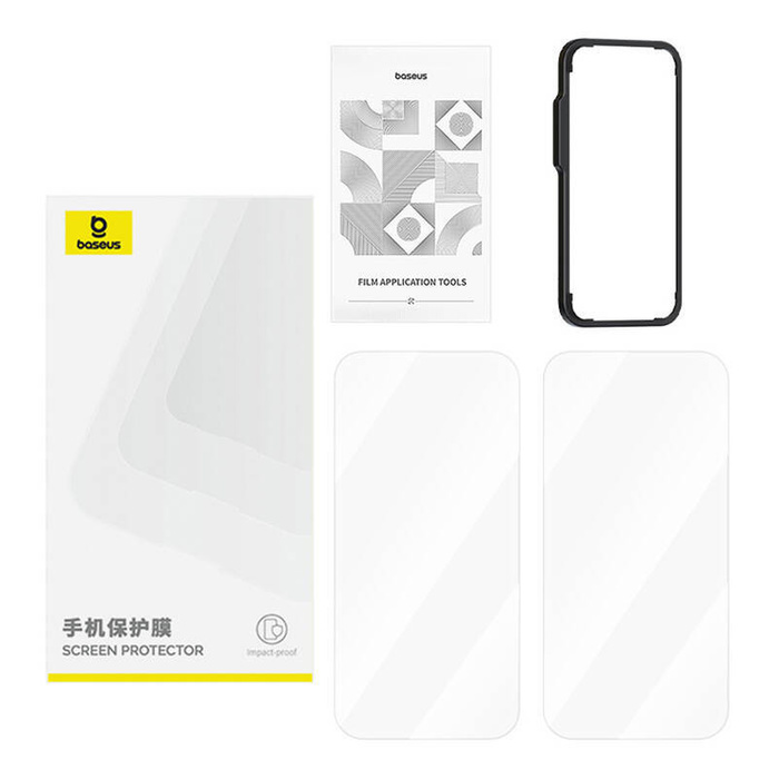 Prywatyzujące szkło hartowane iPhone 11 Pro/X/XS Baseus Superior HD + 2x zestaw czyszczący i EasyStick