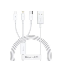 Kabel szybkiego ładowania Baseus Superior Data USB do M+L+C 3.5A 1M(White)