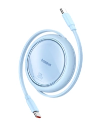 Kabel wysuwany Baseus Free2Draw Mini USB-C - USB-C 100W 1m - niebieski