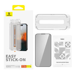 Szkło hartowane prywatyzujące Baseus Sapphire iPhone 15