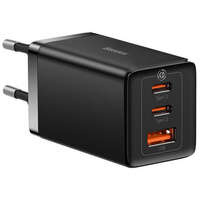 Szybka ładowarka sieciowa GaN 2 x USB C 1 x USB 65W Baseus GaN5 Pro + kabel USB C - USB C 100W - czarna