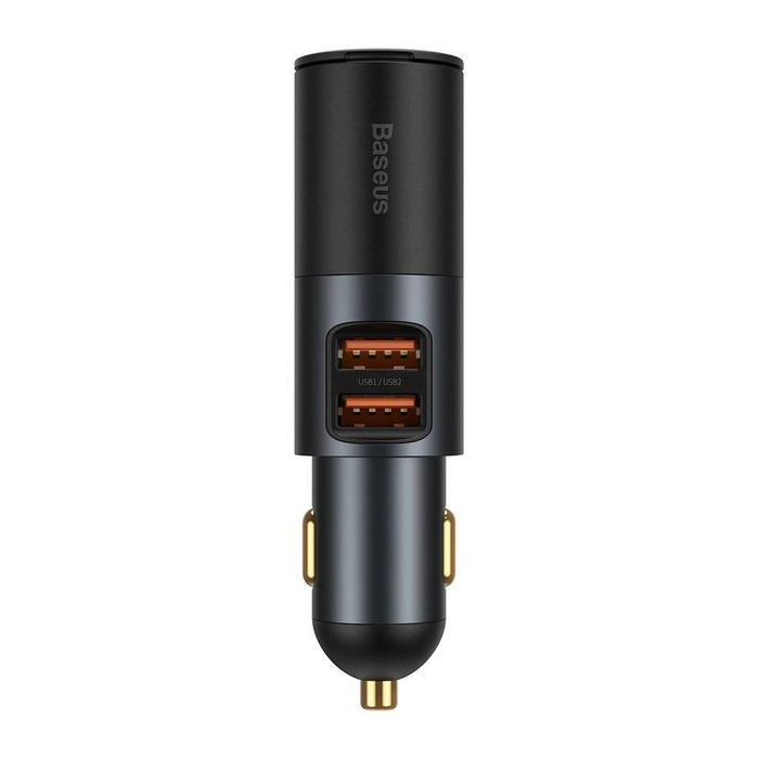 Baseus Share Together ładowarka samochodowa 2x USB / gniazdo zapalniczki 120W Quick Charge Power Delivery szary (CCBT-D0G)