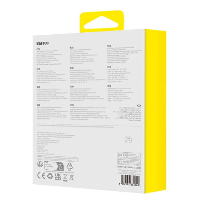 Słuchawki TWS Baseus MA10 (czarny)