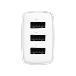 Baseus Compact ładowarka sieciowa 3x USB 17W biały (CCXJ020102)