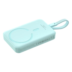 Powerbank Baseus Magnetic Mini MagSafe 10000mAh 30W z wbudowanym kablem USB-C 0.3m Niebieski