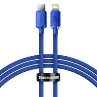 Baseus Crystal Shine Series kabel przewód USB do szybkiego ładowania i transferu danych USB Typ C - Lightning 20W 1,2m niebieska (CAJY000203)