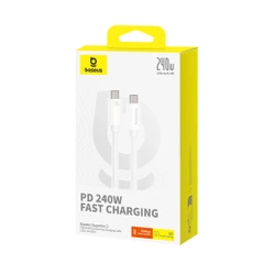 Kabel Baseus Superior 2 CB000066 USB-C / USB-C USB4 240W 1.8m - biały