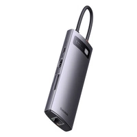 Hub 8w1 Baseus StarJoy Series, USB-C do HDMI + 3 x USB 3.1 + USB-C PD + RJ45 + microSD/SD