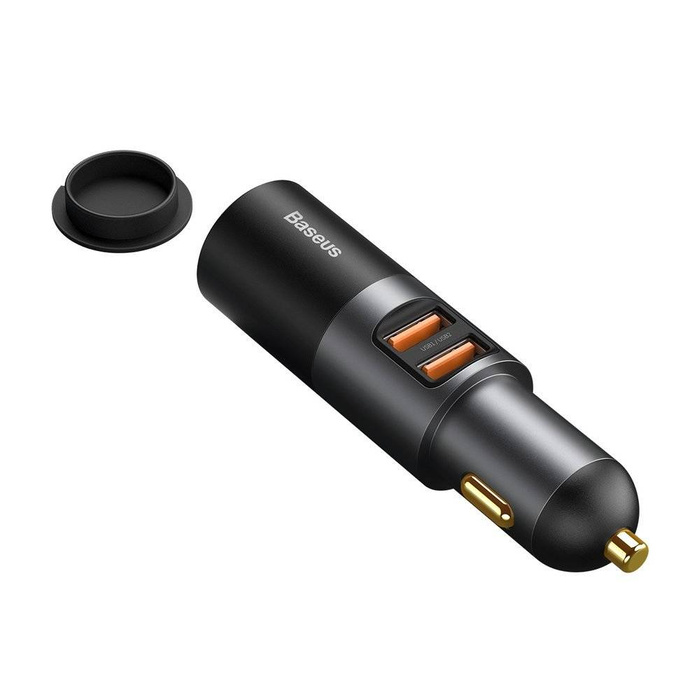 Baseus Share Together ładowarka samochodowa 2x USB / gniazdo zapalniczki 120W Quick Charge Power Delivery szary (CCBT-D0G)
