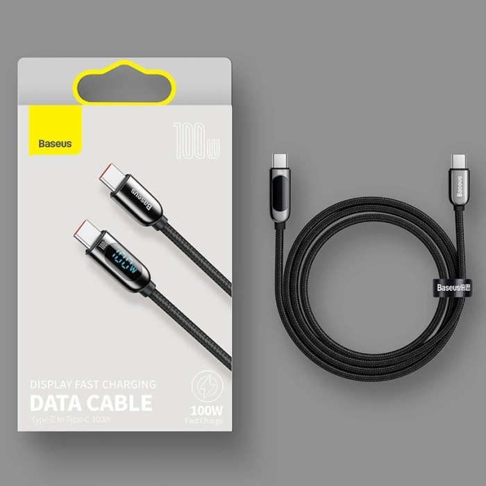Kabel Baseus CATSK-B06 USB-C - USB-C PD 100W 5A 480Mb/s 1m - zielony
