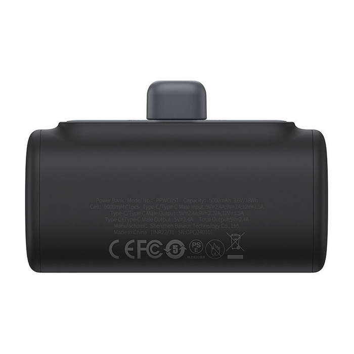 Powerbank Baseus Compact 5000mAh, 20W, USB-C (czarny)