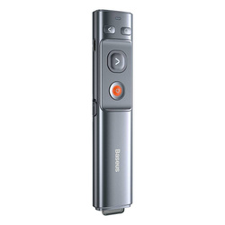 Baseus Orange Dot wskaźnik laserowy pilot do prezentacji PC z wbudowanym akumulatorem szary (WKCD000013)