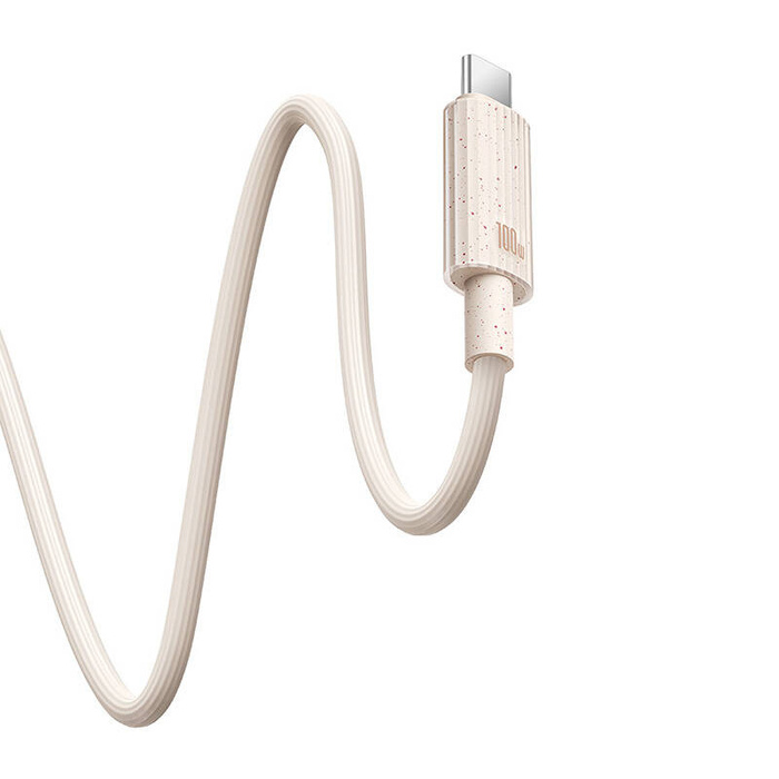 Kabel szybko ładujący Baseus USB-C do USB-C Habitat Series 100W, 1m (różowy)