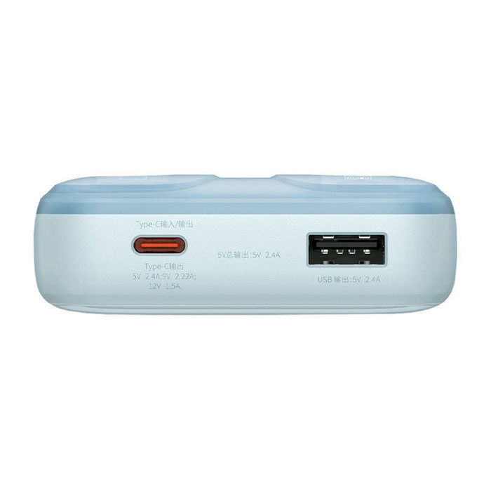 Powerbank Baseus Comet z kablem USB do USB-C, 10000mAh, 22.5W (niebieski)