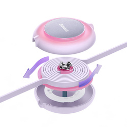 Baseus Bright Mirror 2 kabel przewód 3w1 USB Typ A - micro USB + Lightning + USB Typ C 3.5A 1.1m fioletowy (CAMJ010005)