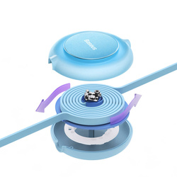 Baseus Bright Mirror 2 kabel przewód 3w1 USB Typ A - micro USB + Lightning + USB Typ C 3.5A 1.1m błękitny (CAMJ010017)