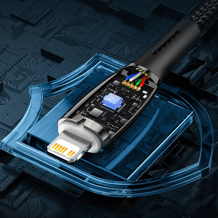 Baseus Glimmer Series kabel z szybkim ładowaniem USB-C 480Mb/s PD 100W 2m czarny