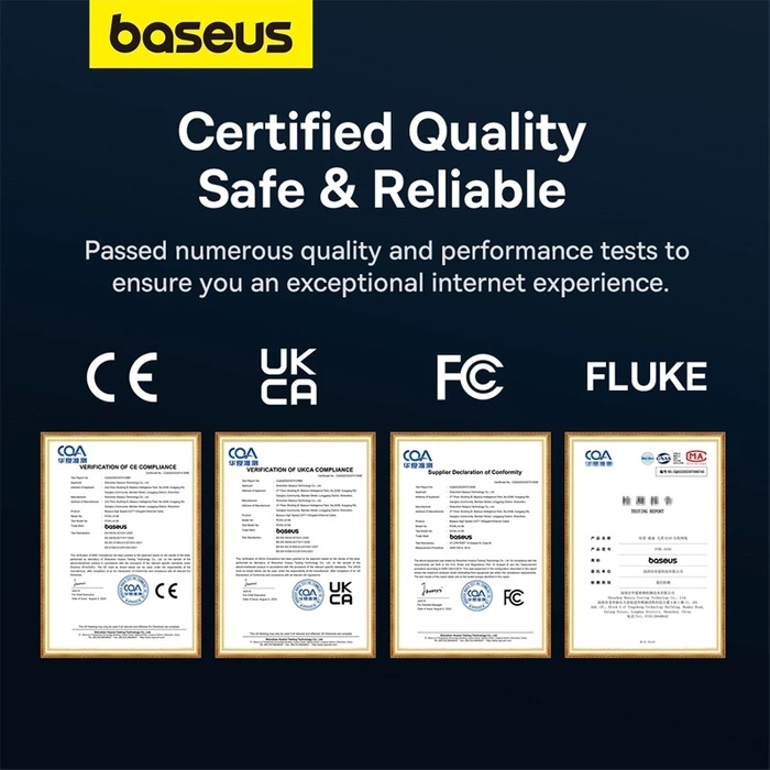 Baseus szybki kabel internetowy RJ45 cat.7 10Gbps 15m pleciony czarny