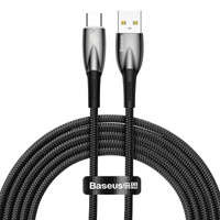 Baseus Glimmer Series kabel do szybkiego ładowania USB-A - USB-C 100W 480Mb/s 6A 2m czarny