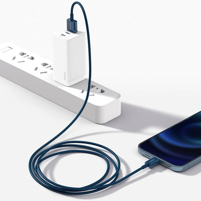 Baseus Superior kabel USB - Lightning 2,4A 1 m Niebieski (CALYS-A03)