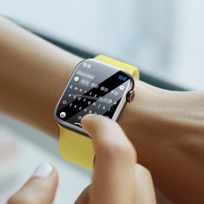 Zestaw 2x folia ochronna Baseus NanoCrystal do Apple Watch 4 /5 / 6 / SE / SE 2 40mm + zestaw montażowy - przezroczysta