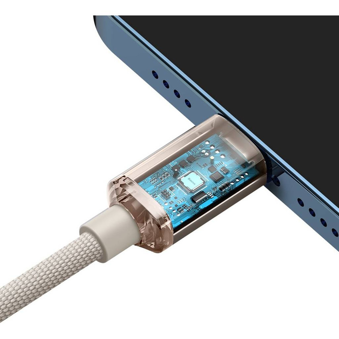 Baseus Crystal Shine Series kabel USB Typ C - Lightning szybkie ładowanie Power Delivery 20W 2m różowy (CAJY001404)