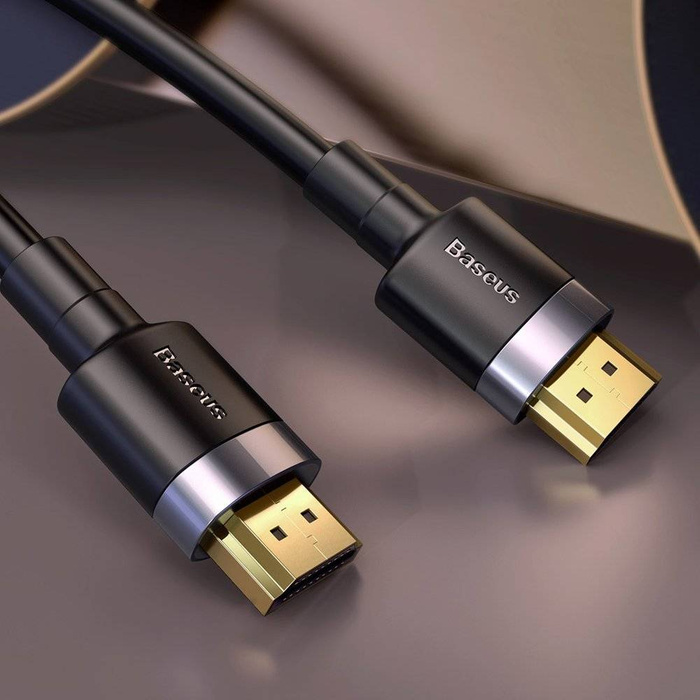 Baseus Cafule kabel przewód HDMI 2.0 4K 60 Hz 3D 18 Gbps 2m czarny (CADKLF-F01)