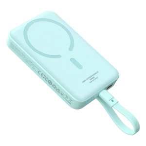 Powerbank Baseus Magnetic Mini MagSafe 10000mAh 30W z wbudowanym kablem USB-C 0.3m Niebieski