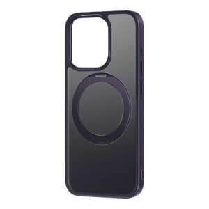 Etui iPhone 14 Pro ze stojakiem Baseus SkyRing 360° + szkło hartowane i zestaw do czyszczenia (fioletowy)