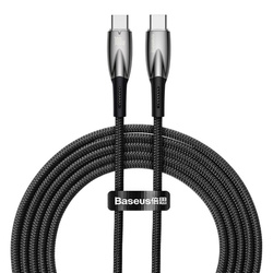 Baseus Glimmer Series kabel z szybkim ładowaniem USB-C 480Mb/s PD 100W 2m czarny