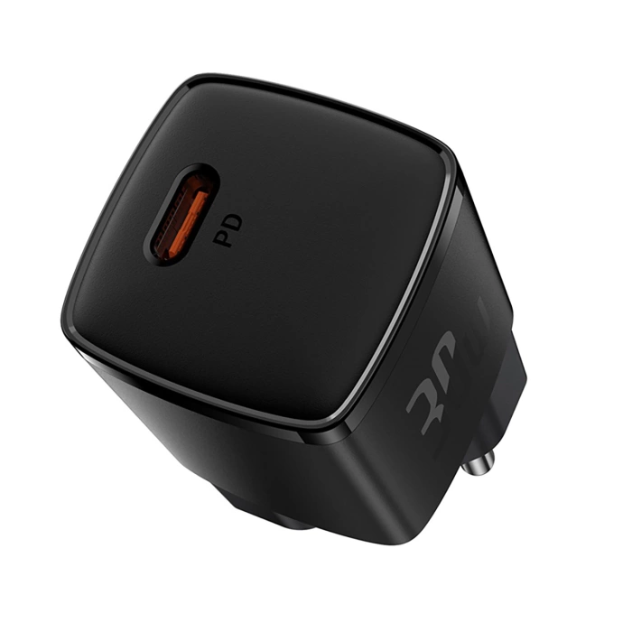 BASEUS ładowarka sieciowa Typ C PD 30W GaN Cube Pro czarna