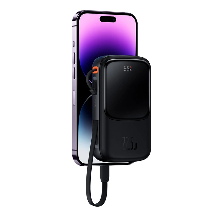 [PO ZWROCIE] Powerbank 10000mAh 20W Baseus Qpow Pro Overseas Edition + kabel USB C 3A - czarny