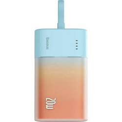 Powerbank BASEUS 5200 mAh z wbudowanym kablem Lightning USB-C Niebiesko Pomarańczowy