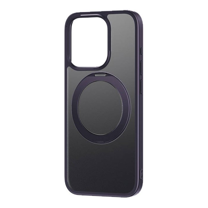 Etui iPhone 14 Pro ze stojakiem Baseus SkyRing 360° + szkło hartowane i zestaw do czyszczenia (fioletowy)