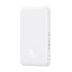 Mini powerbank Baseus 5000mAh 20W + kabel USB-C (20V/3A) - biały