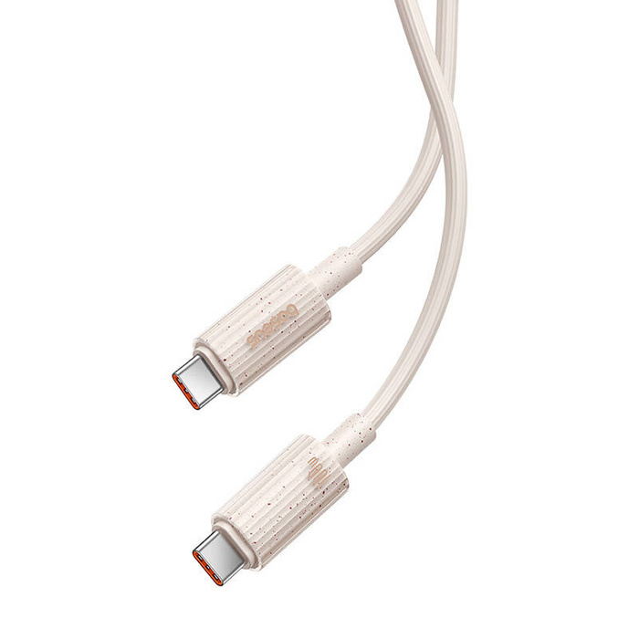 Kabel szybko ładujący Baseus USB-C do USB-C Habitat Series 100W, 1m (różowy)