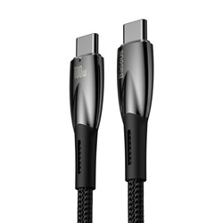 Baseus Glimmer Series kabel z szybkim ładowaniem USB-C 480Mb/s PD 100W 2m czarny