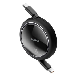 Kabel wysuwany Baseus Free2Draw Mini USB-C - USB-C 100W 1m - czarny