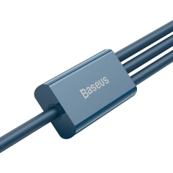 Kabel Baseus Superior 3w1USB - Lightning / USB Typ C / micro USB 3,5 A 1,5 m niebieski (CAMLTYS-03)
