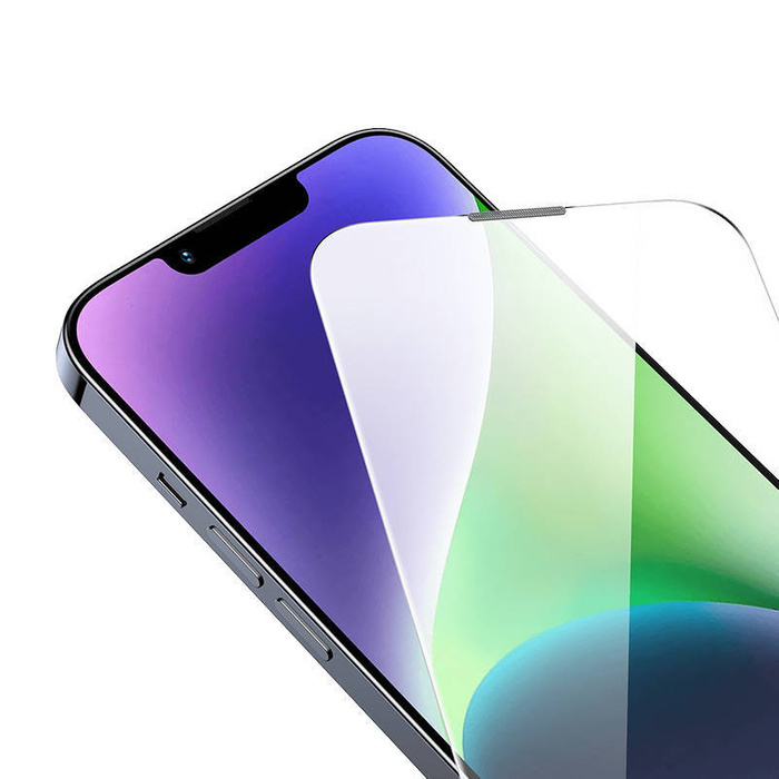 Szkło hartowane Baseus Corning do iPhone 13 Pro Max / 14 Plus z filtrem przeciwpyłowym