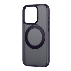 Etui iPhone 14 Pro Max Baseus SkyRing Magnetic ze stojakiem + szkło hartowane i zestaw czyszczący (fioletowy)