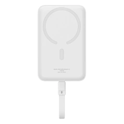 Powerbank Baseus Magnetic Mini MagSafe 10000mAh 30W z wbudowanym kablem USB-C 0.3m Biały