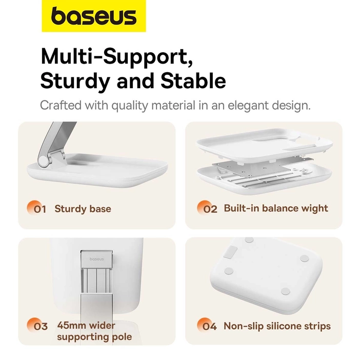 Składany stojak na tablet Baseus Seashell (biały)