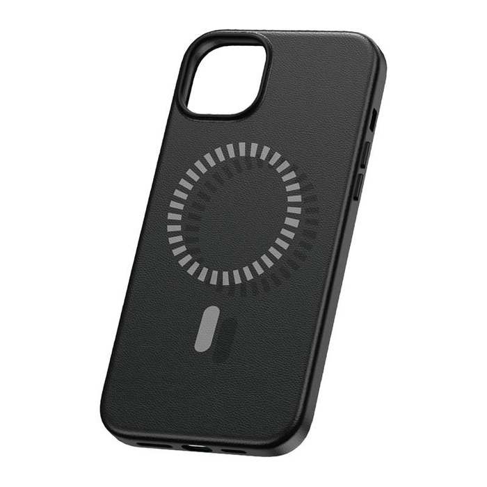 Etui Magnetyczne Etui na telefon iPhone 15 Plus Baseus Fauxther Series (Czarne)