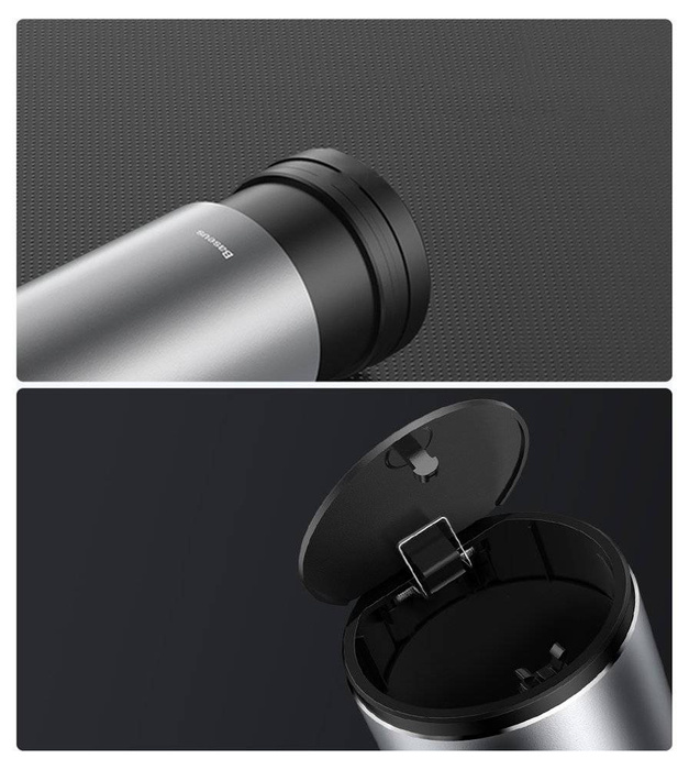 Baseus samochodowy mini kosz na śmieci z pokrywką do auta czarny (CRLJT-01)