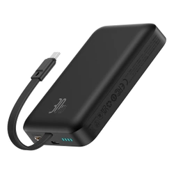 Powerbank Baseus Magnetic Mini MagSafe 10000mAh 30W z wbudowanym kablem USB-C 0.3m Czarny