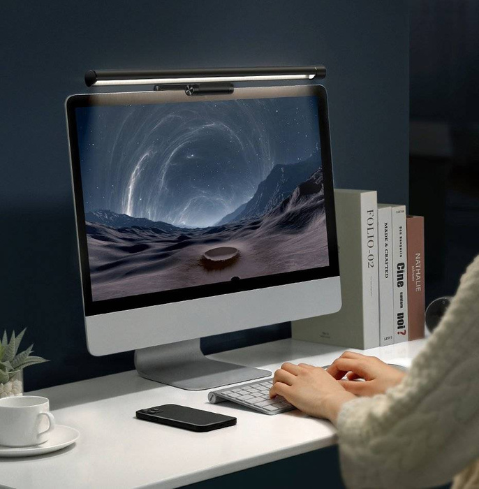 Baseus i-work lampka LED na monitor do pulpitu oświetlenie ekranu czarny (DGIWK-P01)