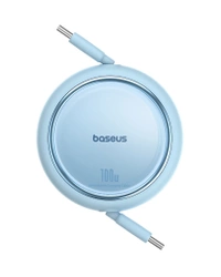 Kabel wysuwany Baseus Free2Draw Mini USB-C - USB-C 100W 1m - niebieski