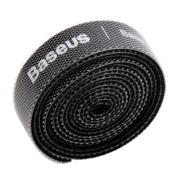 Baseus Rainbow Circle hook and loop Straps - taśma rzepowa rzep organizer kabli 1m czarny (ACMGT-E01)